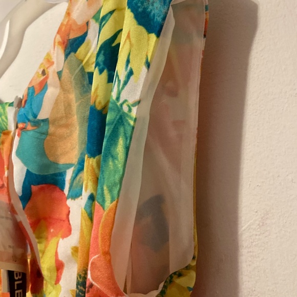 J.Taylor sz 10 Sunflower Multi Floral Print Sleeveless Dress NWT - Picture 6 of 14